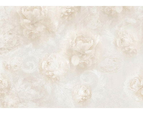 Fotobehang Lichtbeige Bloemen