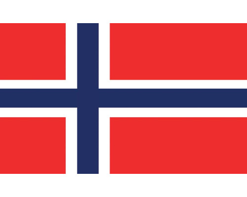 Noorse vlag op fotobehang, kleurrijk en iconisch.