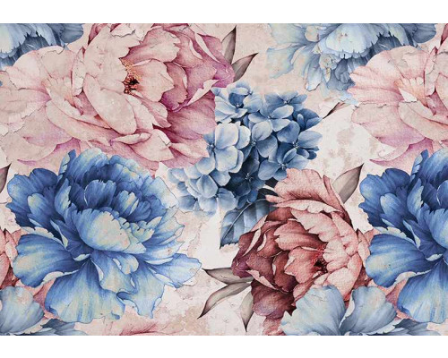 Fotobehang pioenroos bloemen in pastelkleuren.