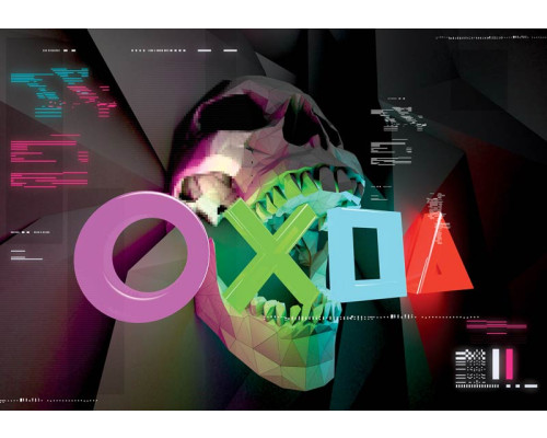 Een griezelig ontwerp met PlayStation-elementen, perfect voor fans van horror games en intense sfeer.