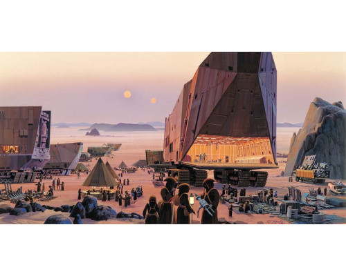 Java Market Star Wars fotobehang, perfect voor een avontuurlijke kamer.