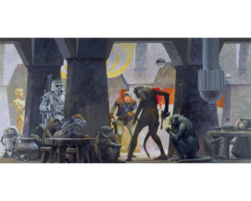Star Wars Mos Eisley Streets fotobehang, ideaal voor de echte Star Wars-fan.