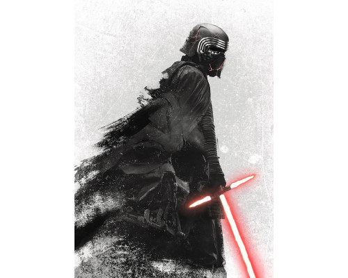 Fotobehang van Kylo Ren en Darth Vader, perfect voor een donkere, dramatische kamer.