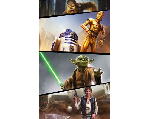 Star Wars Moments Rebels fotobehang toont de heldhaftige opstandelingen uit de Star Wars franchise in epische gevechtsacties.