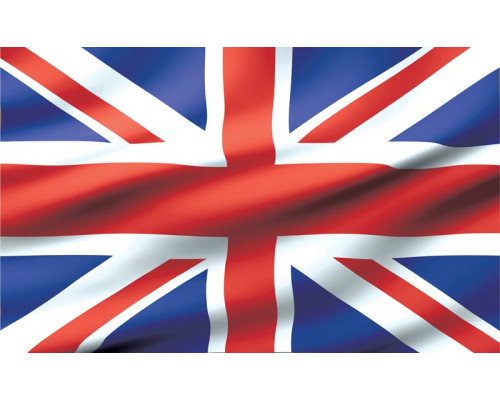 Union Flag van Groot-Brittannië op een fotobehang.