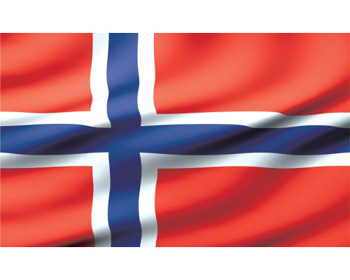 Noorse vlag op fotobehang, een icoon van Noorwegen.