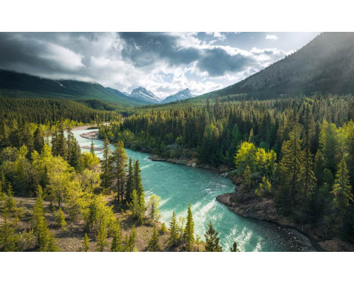 Wild Canada met een prachtig uitzicht op de Rocky Mountains.