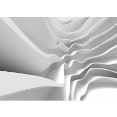 Fotobehang van abstracte architectuur in het wit.