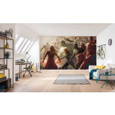 Een fotobehang van de Avengers in de laatste strijd van Marvel.