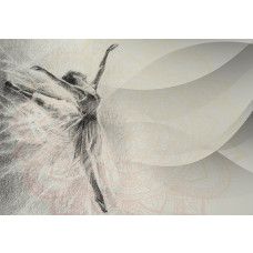 Fotobehang, Ballerina Mandala Dansend Abstract