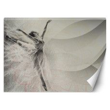 Fotobehang, Ballerina Mandala Dansend Abstract