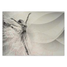 Fotobehang, Ballerina Mandala Dansend Abstract