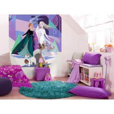 Een fotobehang met een abstracte weergave van Arendelle uit Disney’s Frozen.