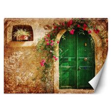 Fotobehang, Groene deur Toscane