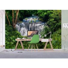Een fotobehang van de Huai Mae Khamin waterval in Thailand in een regenwoud in een kantoor met Airtex.