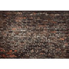 Fotobehang van een industriële stenen muur, met een urban uitstraling.