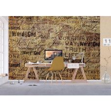 Een fotobehang van een inspirerend canvas geloof in een kantoor.