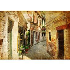 Fotobehang, De kleurrijke straten van Toscane