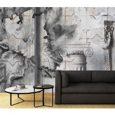 Fotobehang, Kolommen Beton Architectuur 3D