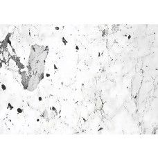 Fotobehang met een luxe witte marmerlook en fijne grijze aders voor een elegante uitstraling.