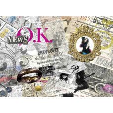 Een fotobehang met oude kranten, met een vintage stijl, die een unieke sfeer brengt in een ruimte.