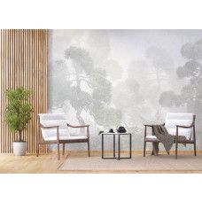 Fotobehang met een Oosterse tuin in een bedrijfsruimte, voegt een kalmerende en inspirerende touch toe aan de werkomgeving.