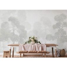 Een sfeervol fotobehang van een Oosterse tuin in de keuken, voegt een harmonieuze en uitnodigende uitstraling toe aan de ruimte.