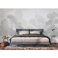 Een rustgevend fotobehang van een Oosterse tuin in de slaapkamer, creëert een serene en meditatieve sfeer om tot rust te komen.