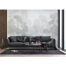 Fotobehang van een Oosterse tuin in de woonkamer, brengt een gevoel van rust en harmonie met een vleugje exotische schoonheid.