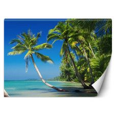 Fotobehang, Palmbomen op een wild eiland