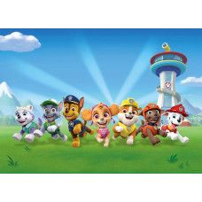 Een fotobehang met Paw Patrol rescue, waarin Chase, Marshall, Skye en hun vrienden klaarstaan voor een spannende reddingsmissie in een kleurrijk en dynamisch ontwerp.