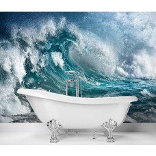 Fotobehang, Stormachtige zee