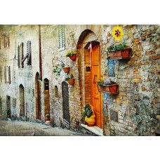 Fotobehang, Straat in Italië