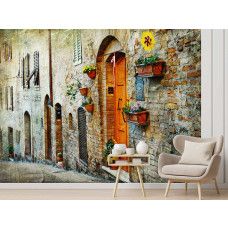 Fotobehang, Straat in Italië