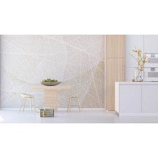 Een fotobehang van de structuur van bladeren in een keuken met Airtex vliesbehang.