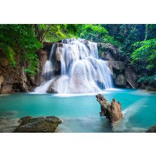 Fotobehang, Waterval in de tropen