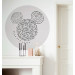 Disney Behangcirkel Mickey Stipple Art - Ø 125 cm