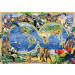 Fotobehang Dieren Wereldkaart