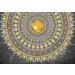 Fotobehang Gouden Mandala in het Grijs