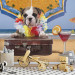 Fotobehang Hond op het Strand | Dolle Beestenboel
