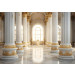 Fotobehang Luxe Gebouw met Gouden Pilaren 3D