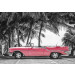 Fotobehang Rode Auto in Cuba