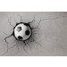 Fotobehang Voetbal in de Muur 3D