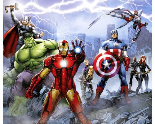 Fotobehang Avengers final battle, het ultieme gevecht uit de Marvel-films.