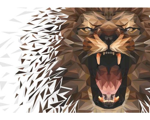 Fotobehang van een olifant in een natuurlijk landschap, groots en indrukwekkend.