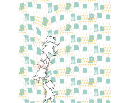 Kitty Climbers fotobehang, met speelse katten die in de bomen klimmen, perfect voor de kinderkamer.