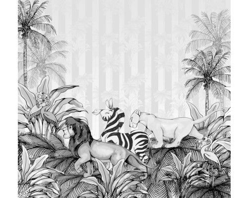 Lion King fotobehang, met een epische scène uit de film, perfect voor een avontuurlijke kinderkamer.