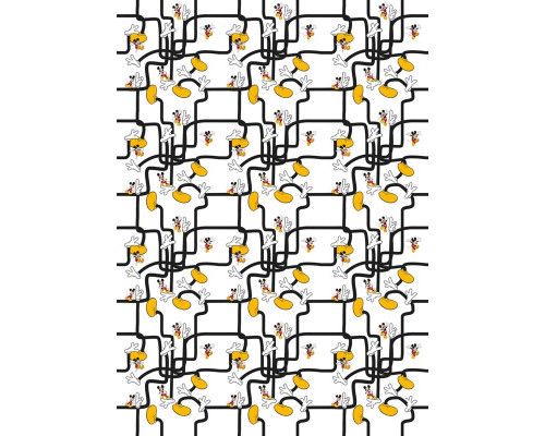 Disney Mickey Mouse doolhof fotobehang, met een leuk en speels patroon voor de kinderkamer.