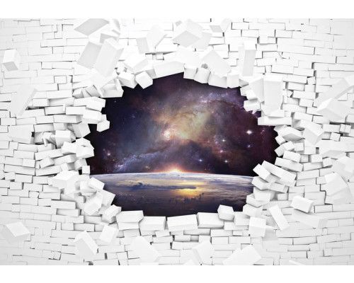 3D-fotobehang van het heelal, universum en ruimte, indrukwekkend en futuristisch.