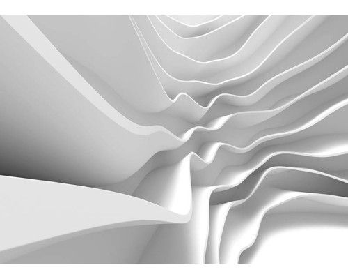 Fotobehang van abstracte architectuur in het wit.